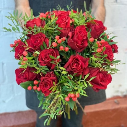 Букет из красных роз "Огонь" - купить с доставкой в Инкерман